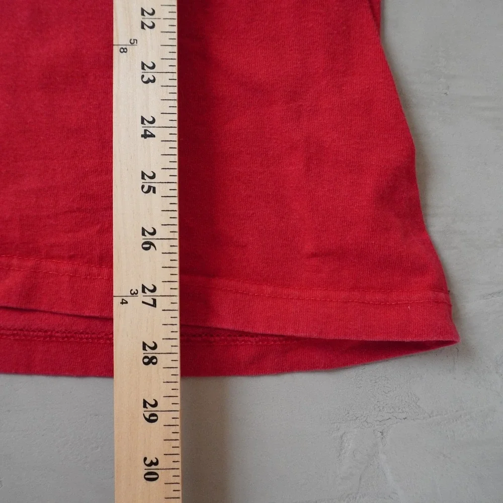 Vintage Adidas Mock Neck Long Sleeve T-Shirt XL Mens Red Embroidered Logo 90s